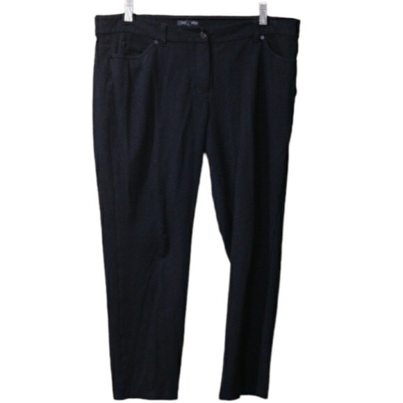 Eileen Fisher Black Cropped Career Pants 14 - Picture 1 of 11
